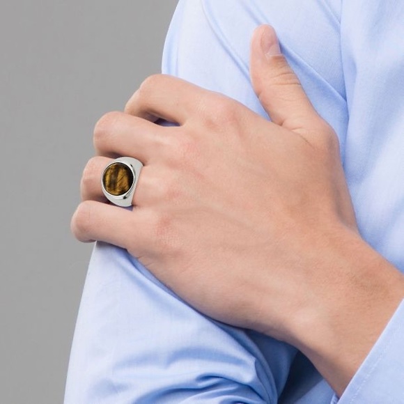 Handmade Sterling Silver Tigers Eye men’s ring